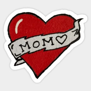 Tattoo style mom in heart Sticker